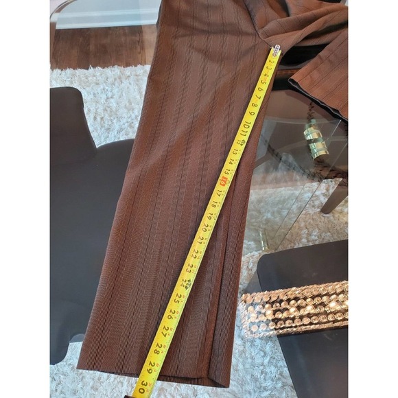 Perceptions Women Brown Polyester Single Breasted Blazer & Top, Pant 3 Pc 12 - Picture 10 of 12